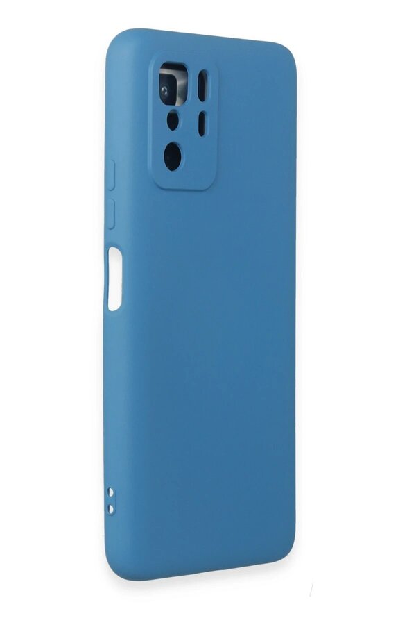 Xi̇aomi̇ Poco X3 Gt Kılıf Nano İçi̇ Kadi̇fe Si̇li̇kon - Mavi̇ - Dropx1923-5979