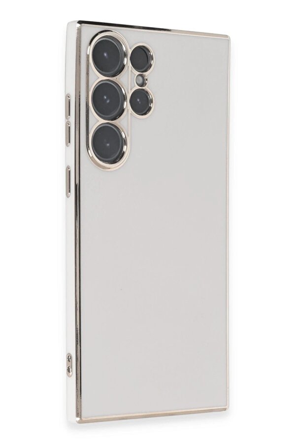 Samsung Galaxy S23 Ultra Kılıf Volet Si̇li̇kon - Beyaz - Dropx1668-4307