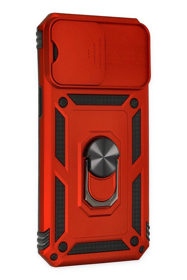 İphone 14 Pro Max Kılıf Pars Lens Yüzüklü Si̇li̇kon - Kırmızı - Dropx2368-8659