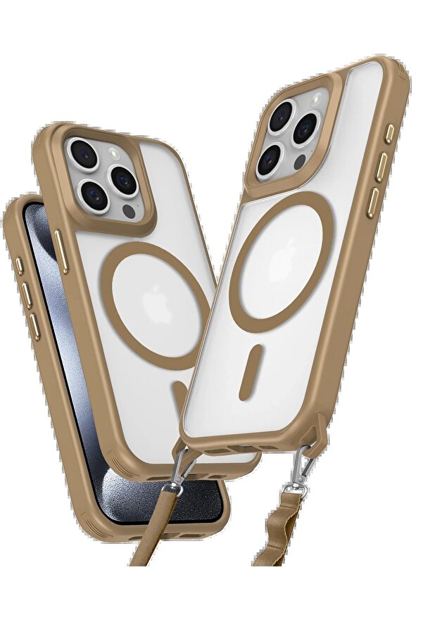 İphone 15 Pro Max Kılıf Enka Magsafe Si̇li̇kon Kılıf - Desert - Dropx9094-5579