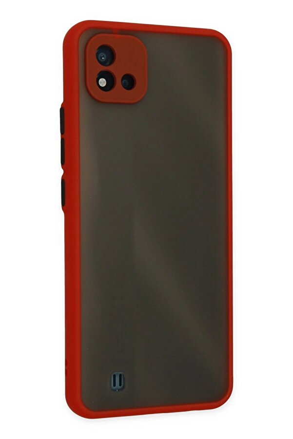 Realme C11 2021 Kılıf Montreal Si̇li̇kon Kapak - Kırmızı - Dropx3871-5835