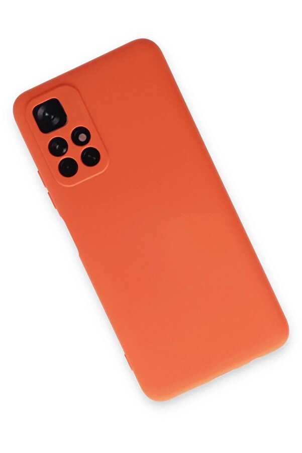 Xi̇aomi̇ Redmi̇ Note 11T Kılıf Nano İçi̇ Kadi̇fe Si̇li̇kon - Turuncu - Dropx8814-9201