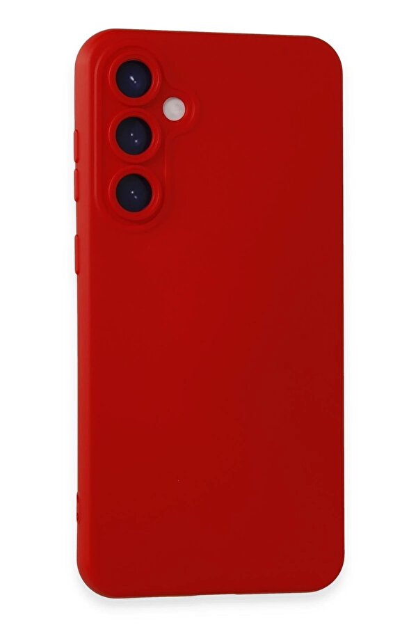 Samsung Galaxy S24 Kılıf Nano İçi̇ Kadi̇fe Si̇li̇kon - Kırmızı - Dropx3490-3816