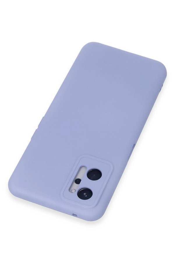 Realme 9İ 4G Kılıf Nano İçi̇ Kadi̇fe Si̇li̇kon - Li̇la - Dropx8837-2812