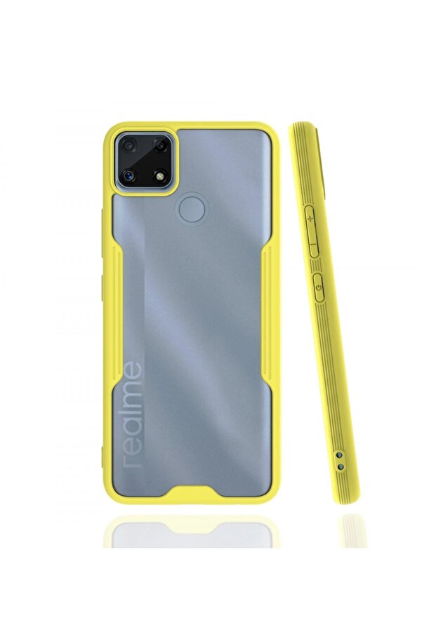 Realme C25 Kılıf Plati̇n Si̇li̇kon - Sarı - Dropx8331-1423