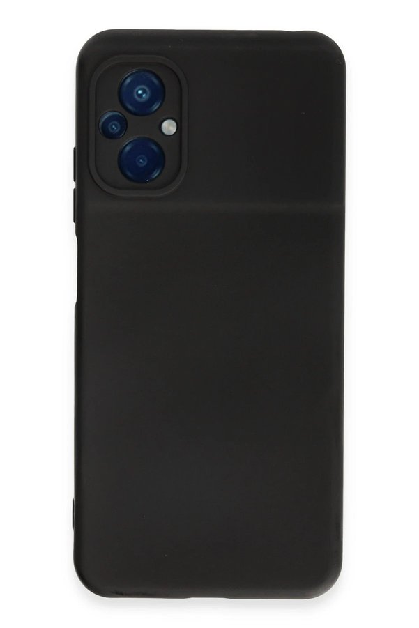 CepteToptan Xiaomi Poco M5 Kılıf Nano içi Kadife Silikon - Siyah - DROPX6225-9842