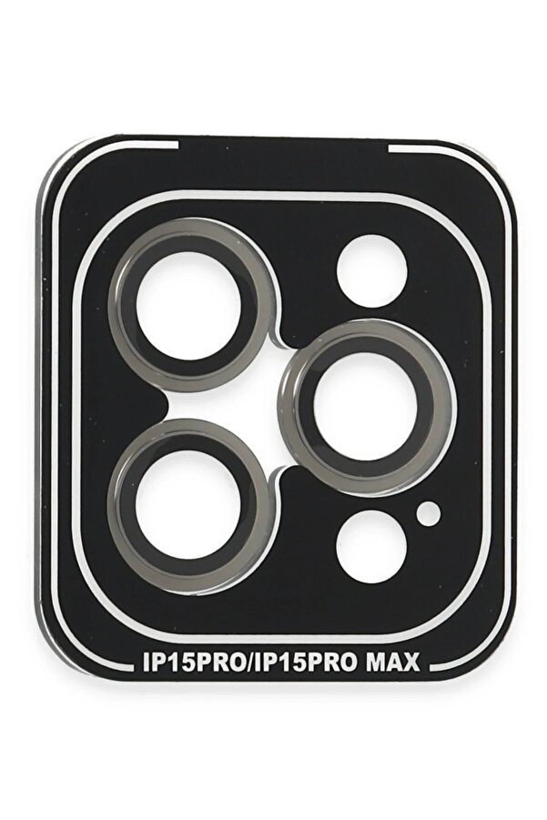 İphone 15 Pro Max Pvd Metal Kamera Lens - Gri̇ - Dropx8801-8806