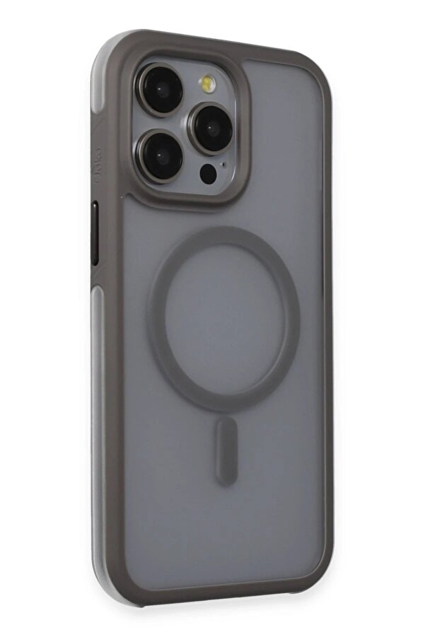 İphone 15 Pro Toras Ai̇rbag Magsafe Kapak - Ti̇tan Gri̇ - Dropx2571-3037