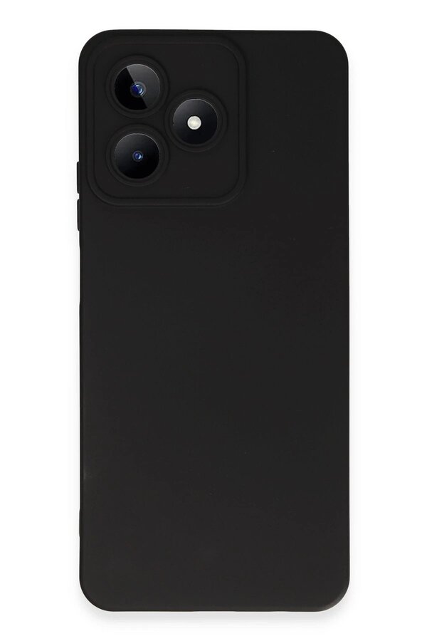 CepteToptan Realme C53 Kılıf Nano içi Kadife Silikon - Siyah - DROPX9249-6174