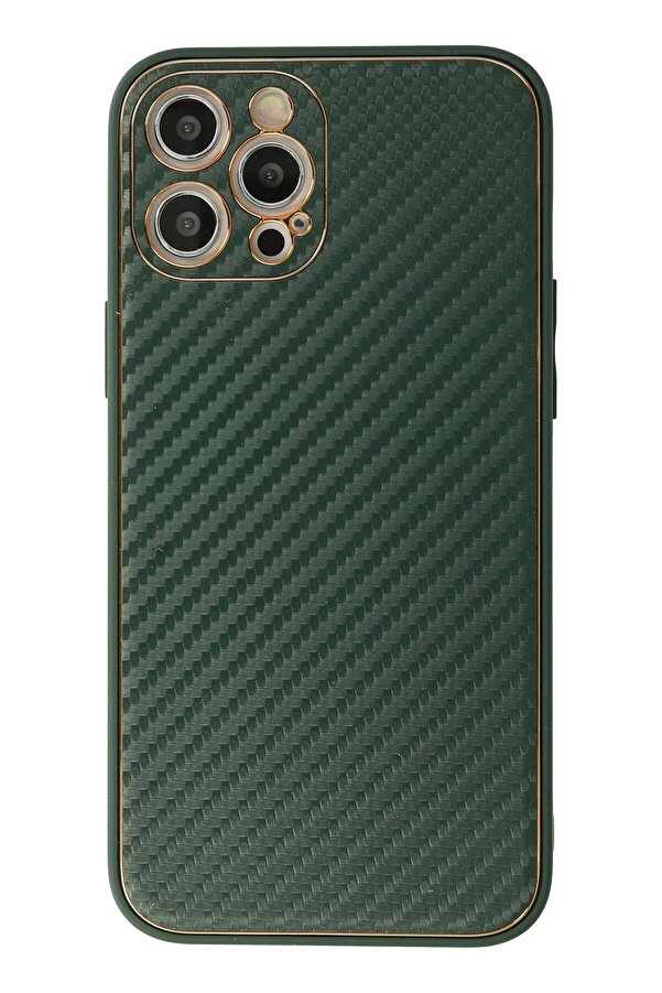 İphone 12 Pro Kılıf Coco Karbon Si̇li̇kon - Yeşi̇l - Dropx3613-3424