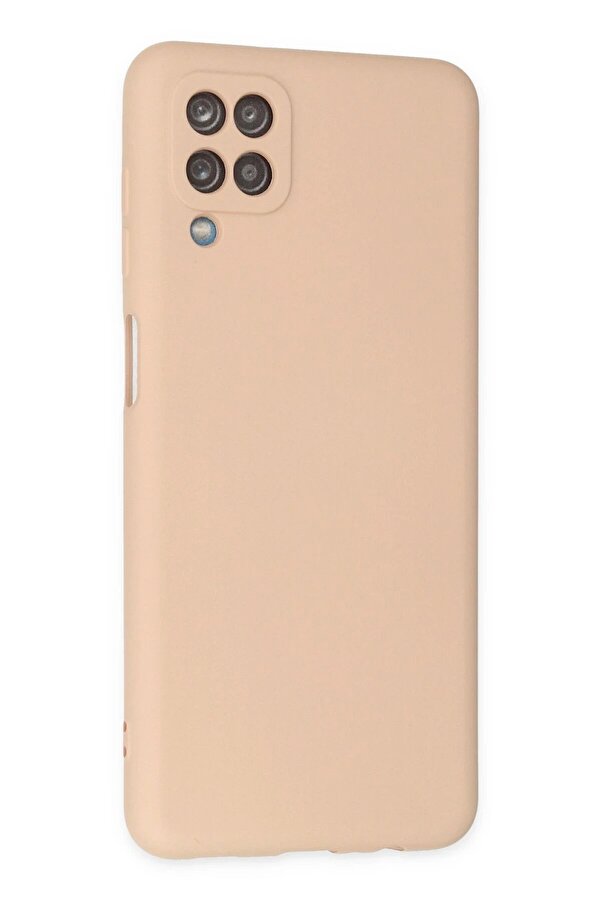 Samsung Galaxy A12 Kılıf Nano İçi̇ Kadi̇fe Si̇li̇kon - Pudra - Dropx9958-6390