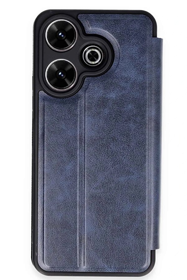 Xi̇aomi̇ Redmi̇ 13 4G Kılıf Fli̇p Cover - Laci̇vert - Dropx8023-8325