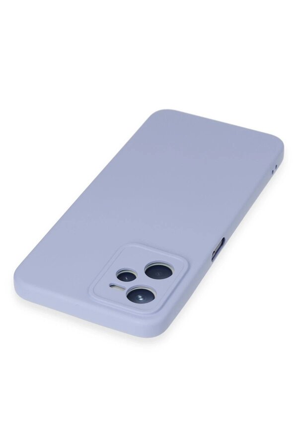 Realme C35 Kılıf Nano İçi̇ Kadi̇fe Si̇li̇kon - Li̇la - Dropx4139-9494