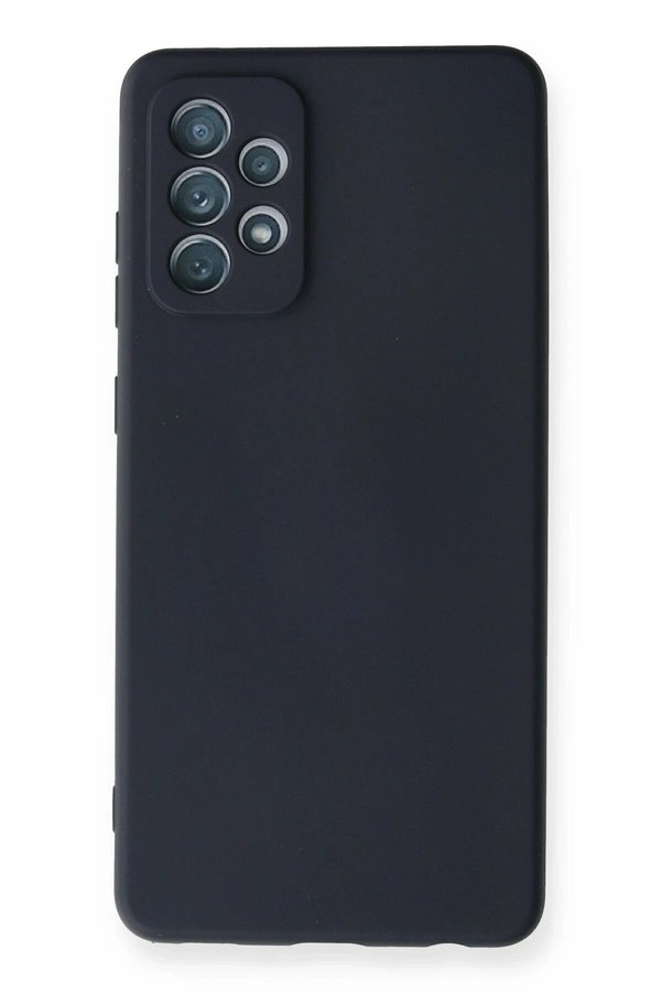 CepteToptan Samsung Galaxy A72 Kılıf Nano içi Kadife Silikon - Lacivert - DROPX8133-3852