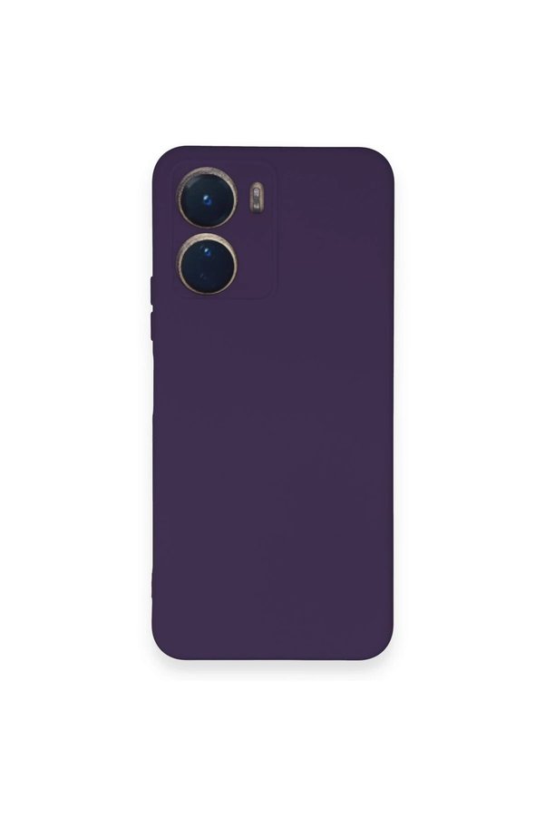 CepteToptan Vivo Y16 Kılıf Nano içi Kadife Silikon - Mor - DROPX8595-5976
