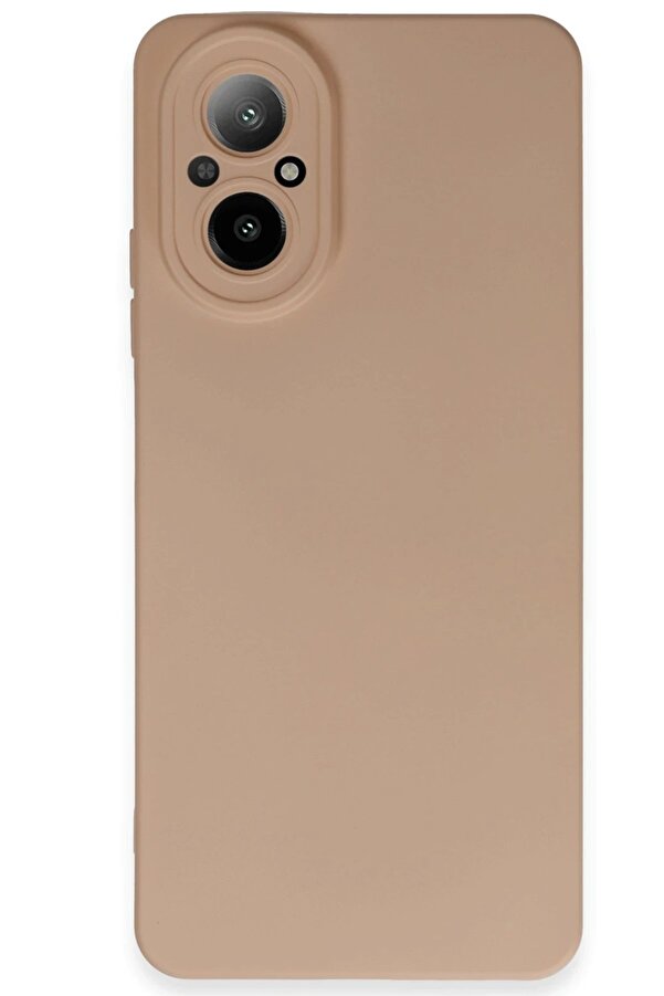 Realme 12 Li̇te Kılıf Nano İçi̇ Kadi̇fe Si̇li̇kon - Pudra - Dropx7972-1578