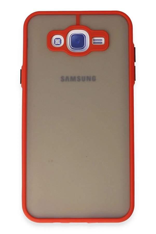 Samsung Galaxy J7 Kılıf Montreal Si̇li̇kon Kapak - Kırmızı - Dropx3280-2218