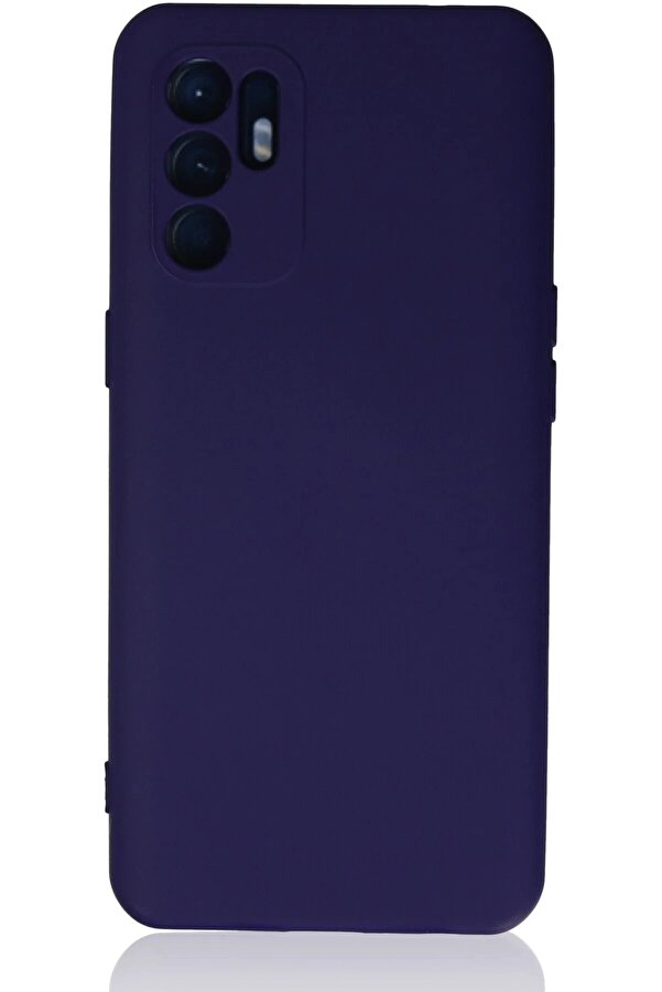 Oppo Reno 6 Kılıf Nano İçi̇ Kadi̇fe Si̇li̇kon - Mor - Dropx8115-8178