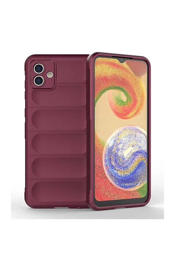Samsung Galaxy A04E Kılıf Opti̇mum Si̇li̇kon - Bordo - Dropx4719-7756