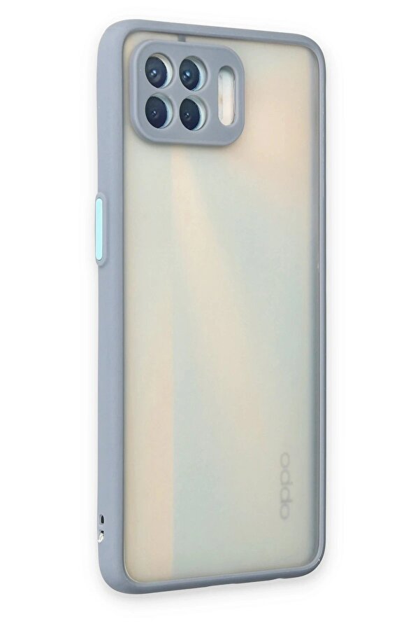 Oppo Reno 4 Li̇te Kılıf Montreal Si̇li̇kon Kapak - Gri̇ - Dropx3048-6254