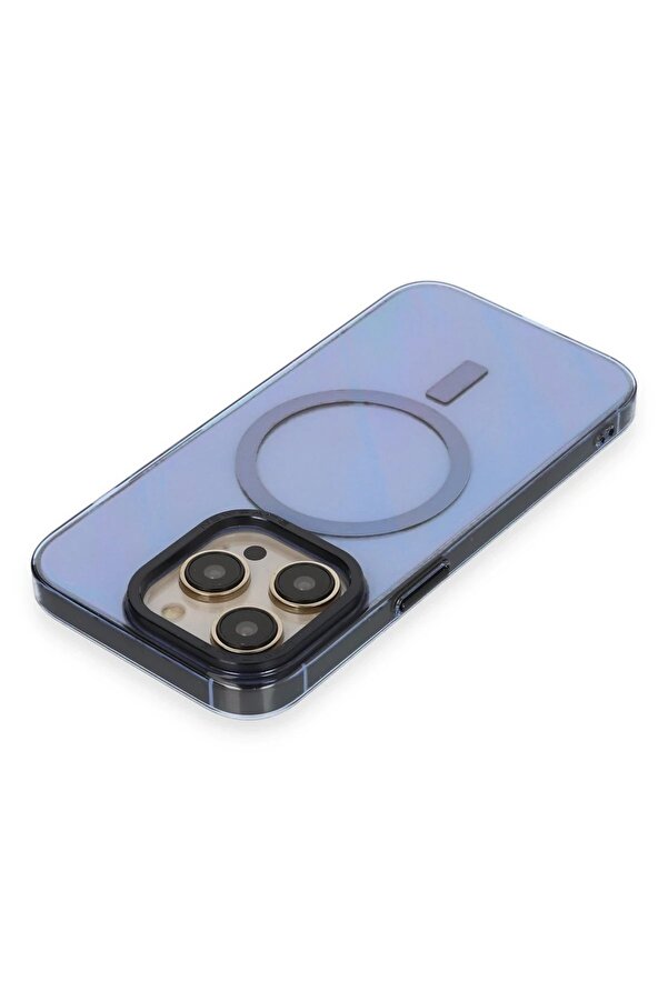 İphone 14 Pro Kılıf Anka Pc Magneti̇csafe Sert Metal Kapak - Si̇erra Blue - Dropx2231-4239