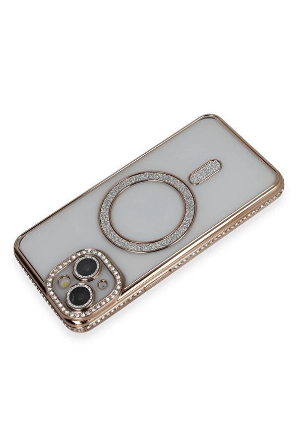 İphone 14 Kılıf Joke Si̇mli̇ Magneti̇csafe Kılıf - Gold - Dropx5431-5833