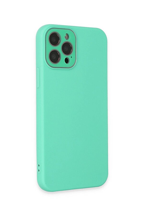 İphone 12 Pro Max Kılıf Lansman Glass Kapak - Turkuaz - Dropx8490-7913