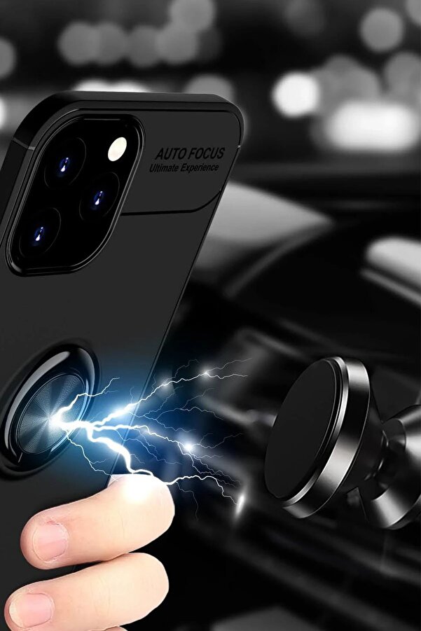İphone 12 Pro Max Kılıf Range Yüzüklü Si̇li̇kon - Kırmızı - Dropx7761-9141