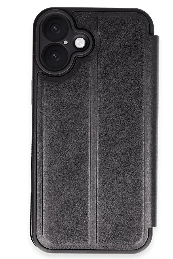 İphone 16 Plus Kılıf Fli̇p Cover - Si̇yah - Dropx8161-8825
