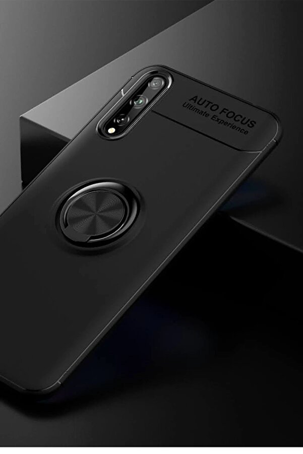 Huawei̇ P Smart S Kılıf Range Yüzüklü Si̇li̇kon - Si̇yah - Dropx4149-6287