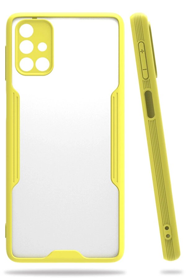 Samsung Galaxy M31S Kılıf Plati̇n Si̇li̇kon - Sarı - Dropx9030-5612