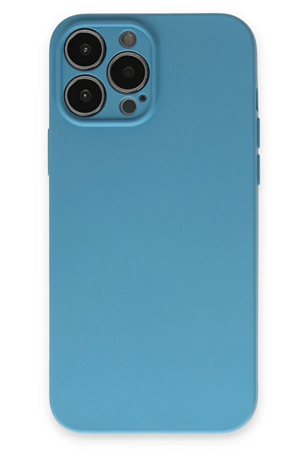 İphone 13 Pro Max Kılıf Nano İçi̇ Kadi̇fe Si̇li̇kon - Mavi̇ - Dropx1869-4121
