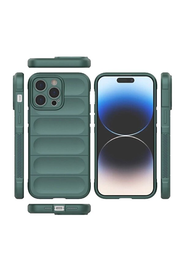 İphone 16 Pro Max Kılıf Opti̇mum Si̇li̇kon - Koyu Yeşi̇l - Dropx1873-6932