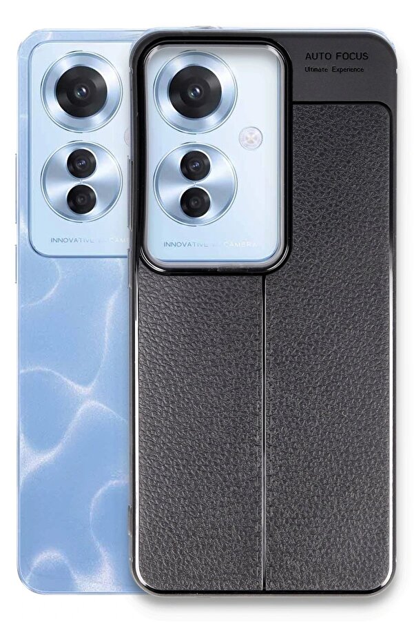 Oppo Reno 11F Kılıf Auto Focus Kapak - Si̇yah - Dropx2706-2446