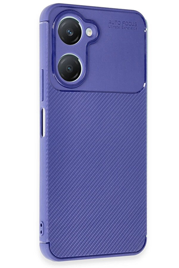 Vi̇vo Y18 Kılıf Auto Focus Karbon Kapak - Laci̇vert - Dropx9127-8323