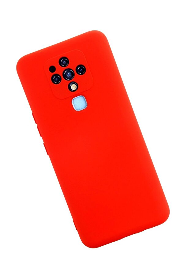 Tecno Camon 16 Kılıf Nano İçi̇ Kadi̇fe Si̇li̇kon - Kırmızı - Dropx6045-3786
