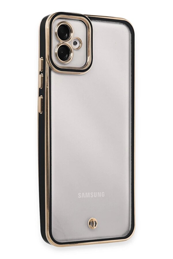Samsung Galaxy A04E Kılıf Li̇va Lens Si̇li̇kon - Si̇yah - Dropx2578-9019