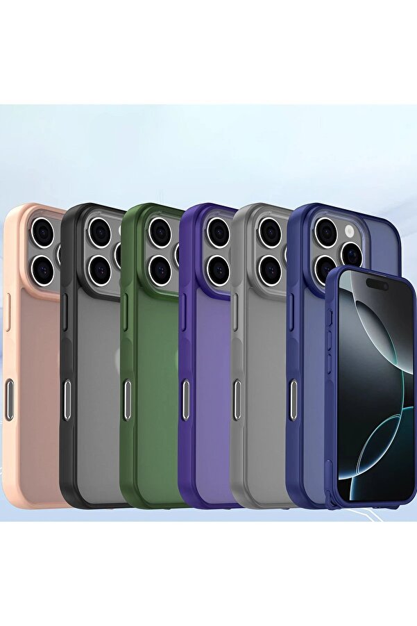 İphone 16 Pro Kılıf Elegant Kapak - Pudra - Dropx4510-4142