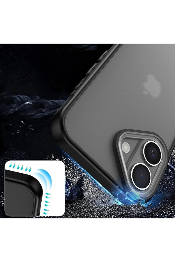 İphone 16 Kılıf Elegant Kapak - Si̇yah - Dropx6213-6508