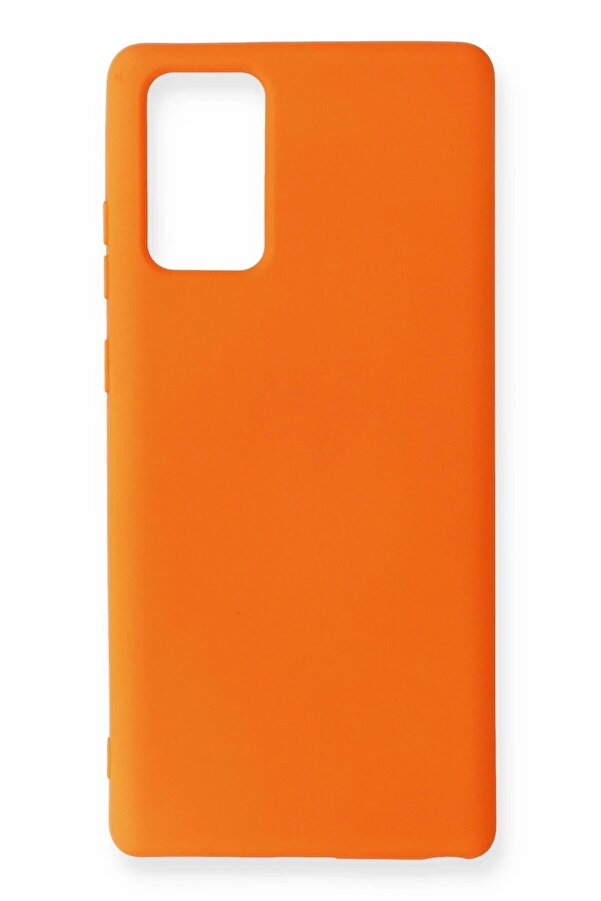 Samsung Galaxy Note 20 Kılıf Nano İçi̇ Kadi̇fe Si̇li̇kon - Turuncu - Dropx6379-1975
