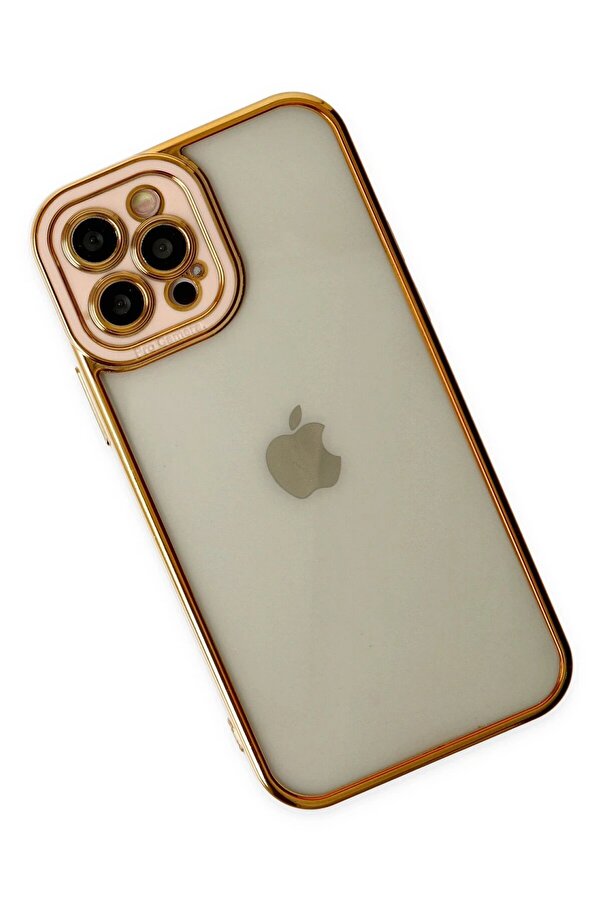 İphone 12 Pro Max Kılıf Li̇va Lens Si̇li̇kon - Rose - Dropx1244-2307