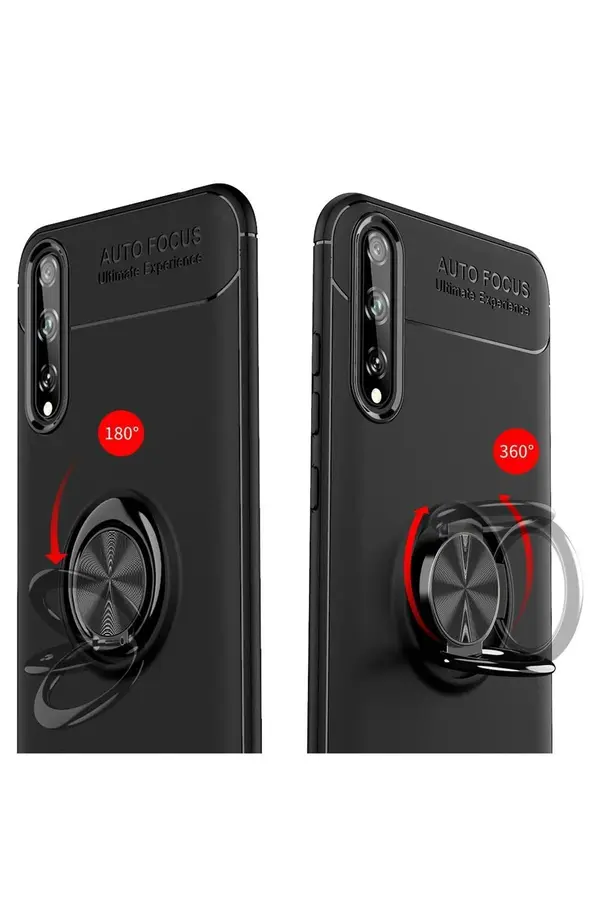 Huawei̇ P Smart S Kılıf Range Yüzüklü Si̇li̇kon - Si̇yah - Dropx4149-6287