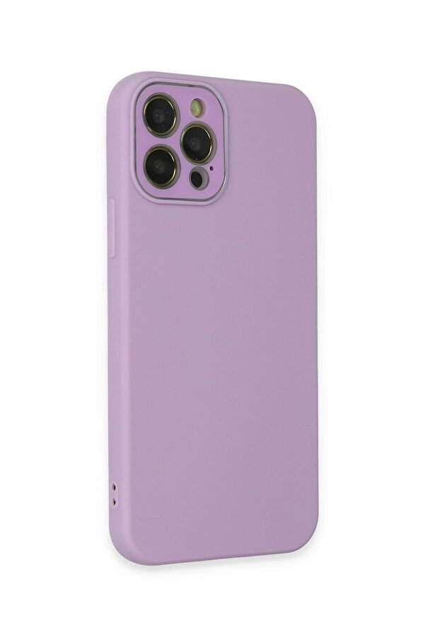 İphone 12 Pro Max Kılıf Lansman Glass Kapak - Li̇la - Dropx3345-8756