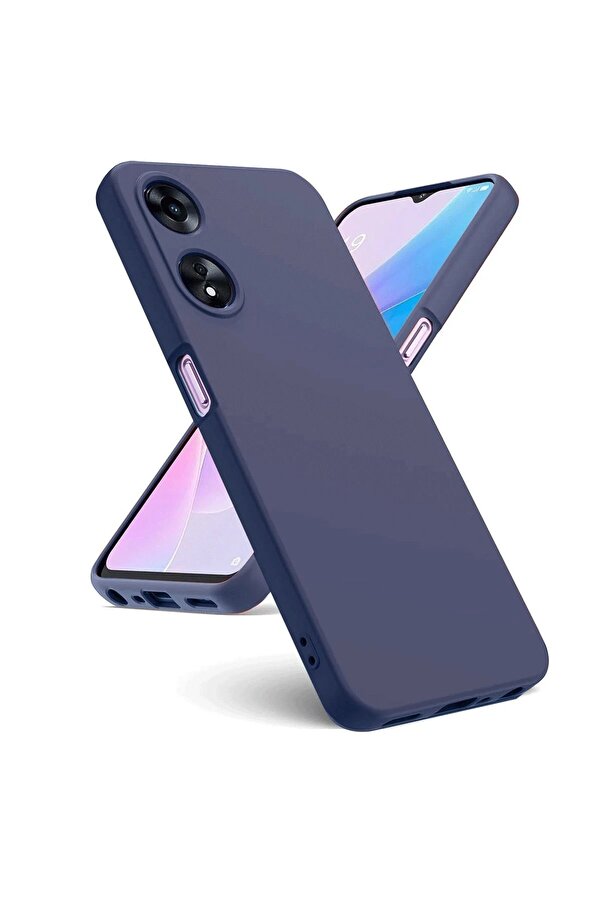 Oppo A38 Kılıf Fi̇rst Si̇li̇kon - Laci̇vert - Dropx7536-4296