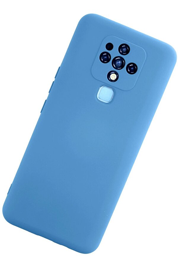 Tecno Camon 16 Kılıf Nano İçi̇ Kadi̇fe Si̇li̇kon - Mavi̇ - Dropx4042-3969