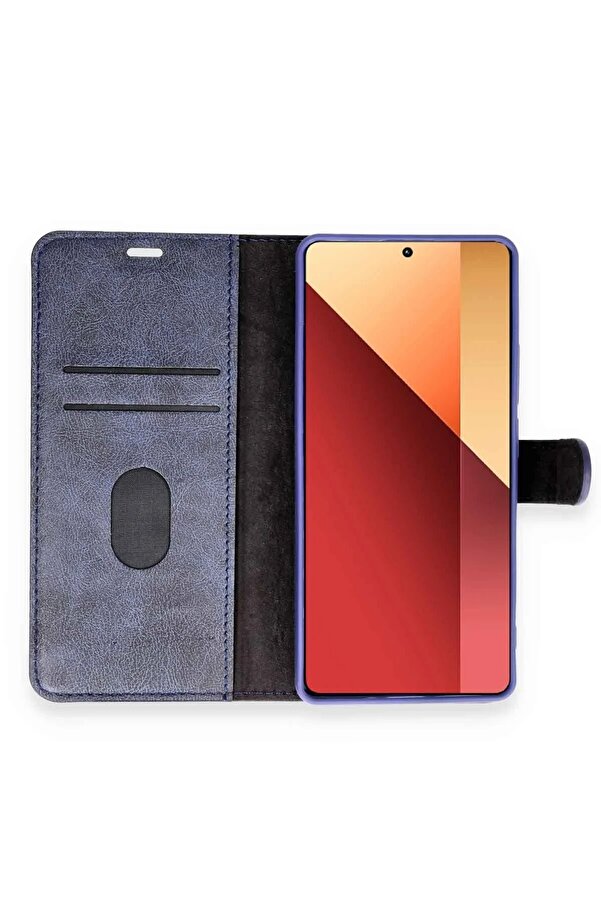 Xi̇aomi̇ Redmi̇ Note 13 Pro 4G Kılıf Trend S Plus Kapaklı Kılıf - Kırmızı - Dropx7514-8803