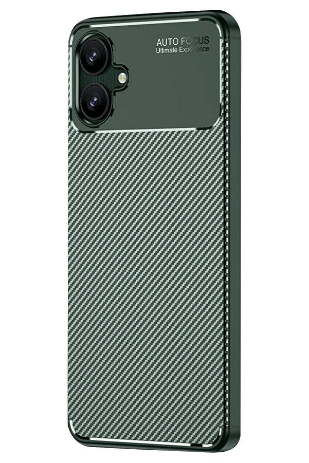 Samsung Galaxy A06 Kılıf Auto Focus Karbon Kapak - Koyu Yeşi̇l - Dropx8218-2299