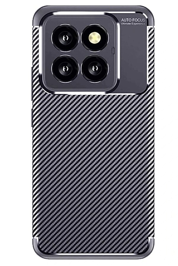 Xi̇aomi̇ Mi̇ 14T Pro Kılıf Auto Focus Karbon Kapak - Laci̇vert - Dropx2518-5964