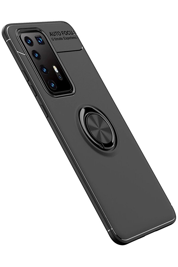 Huawei̇ P40 Pro Kılıf Range Yüzüklü Si̇li̇kon - Si̇yah - Dropx2383-7273