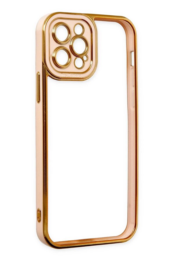 İphone 12 Pro Max Kılıf Li̇va Lens Si̇li̇kon - Rose - Dropx1244-2307